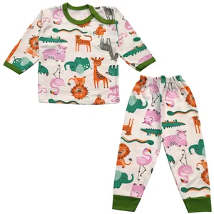 ست تی شرت و شلوار نوزادی مدل حیوانات کد 3681