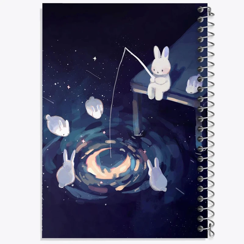 دفتر لیست خرید 50 برگ خندالو طرح خرگوش حیوانات بامزه کد 21068