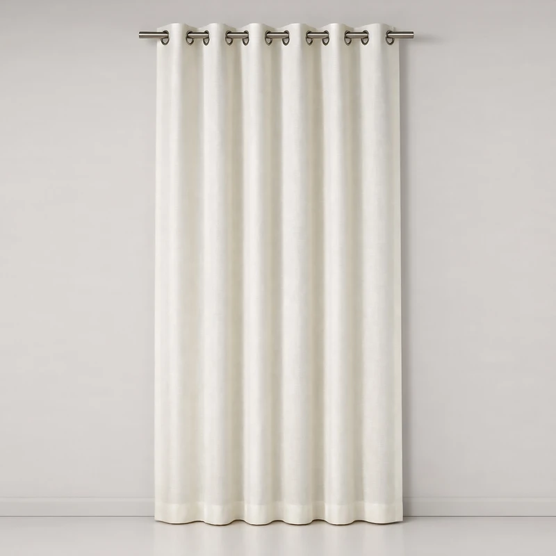 پرده پانچ مدل حریر بافت دار کتان سایز 280*150 سانتی‌متر