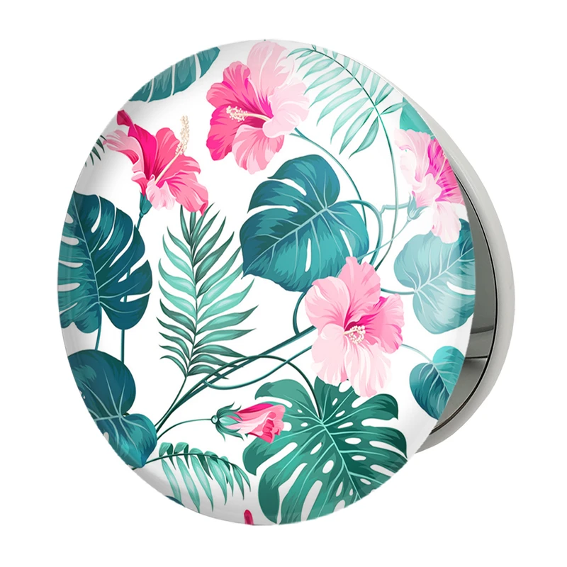 آینه جیبی خندالو طرح برگ انجیری مدل تاشو کد 28965