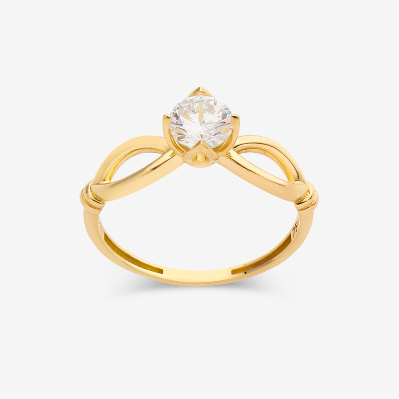 انگشتر طلا 18 عیار زنانه طلای صداقت مدل 09 سایز 53