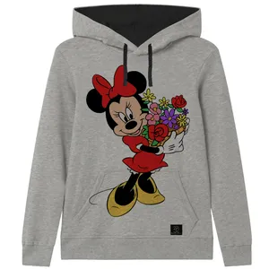 هودی دخترانه 27 مدل میکی موس کد V74 رنگ طوسی
