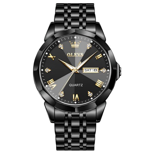 ساعت مچی عقربه‌ای کوارتز مردانه اُ لِوز مدل کلاسیک دی دیت بند استیل طرح بافت کد ۱.۱ 