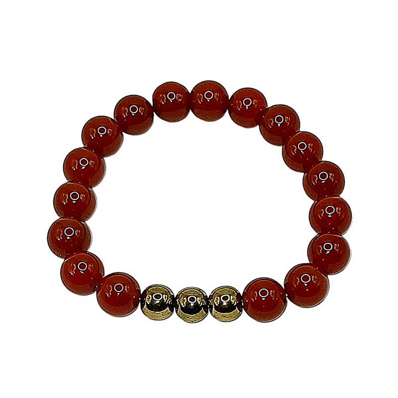 دستبند مدل سنگ عقیق و حدید