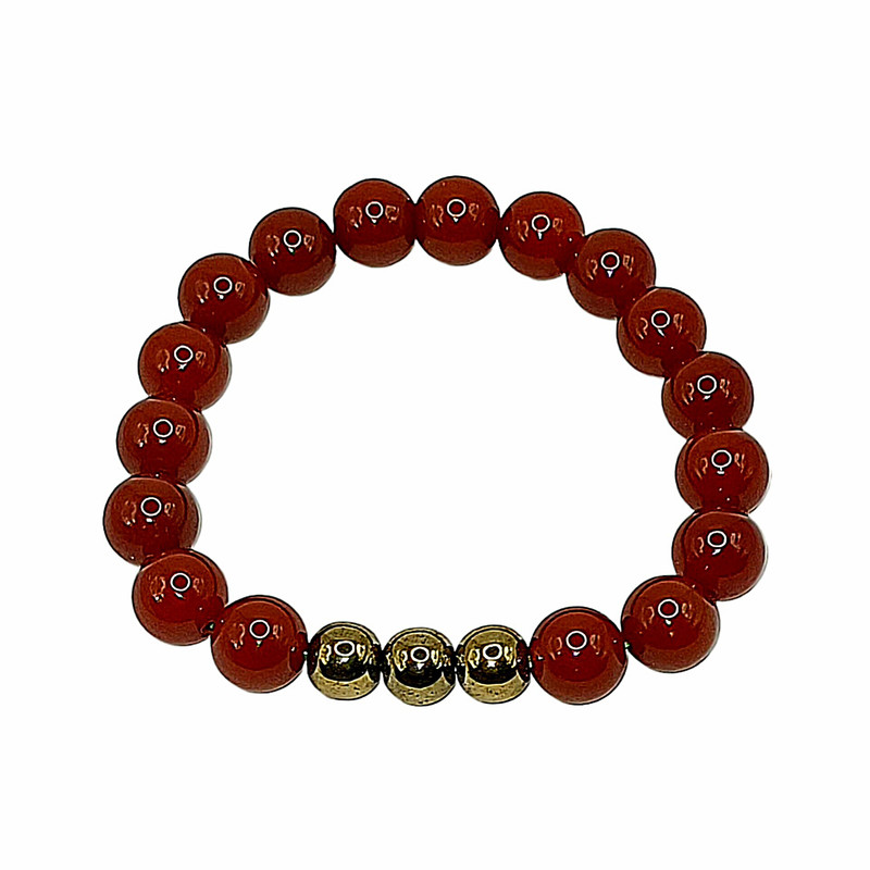 دستبند مدل سنگ عقیق و حدید