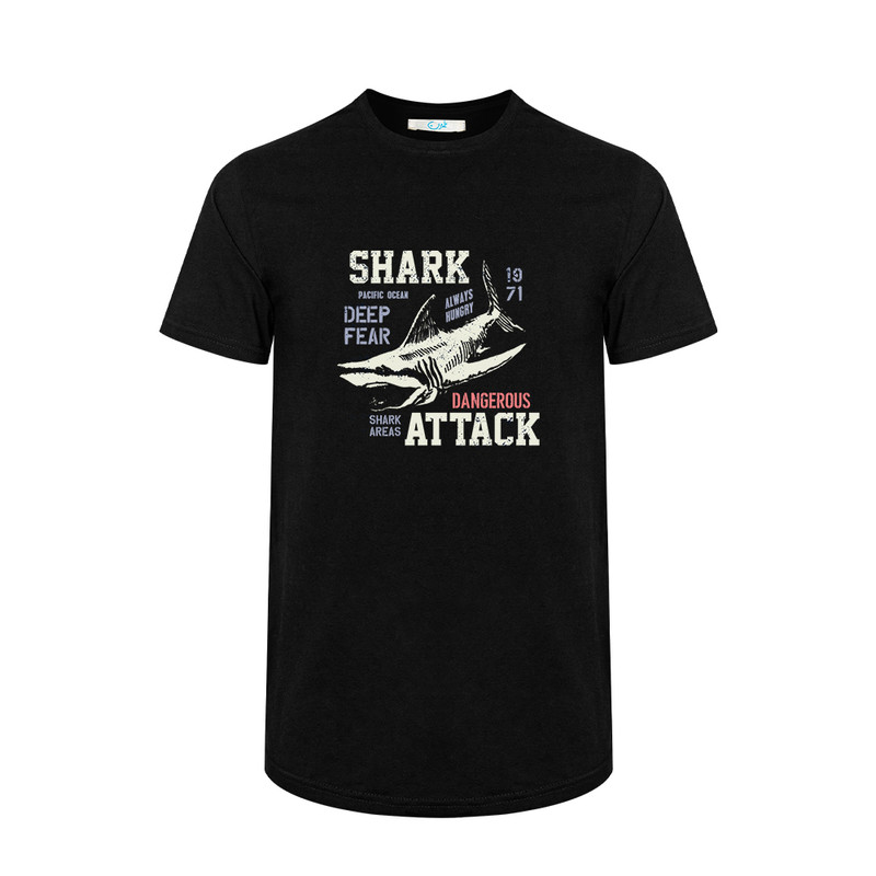 تی شرت آستین کوتاه زنانه مدل کوسه کد shark0006