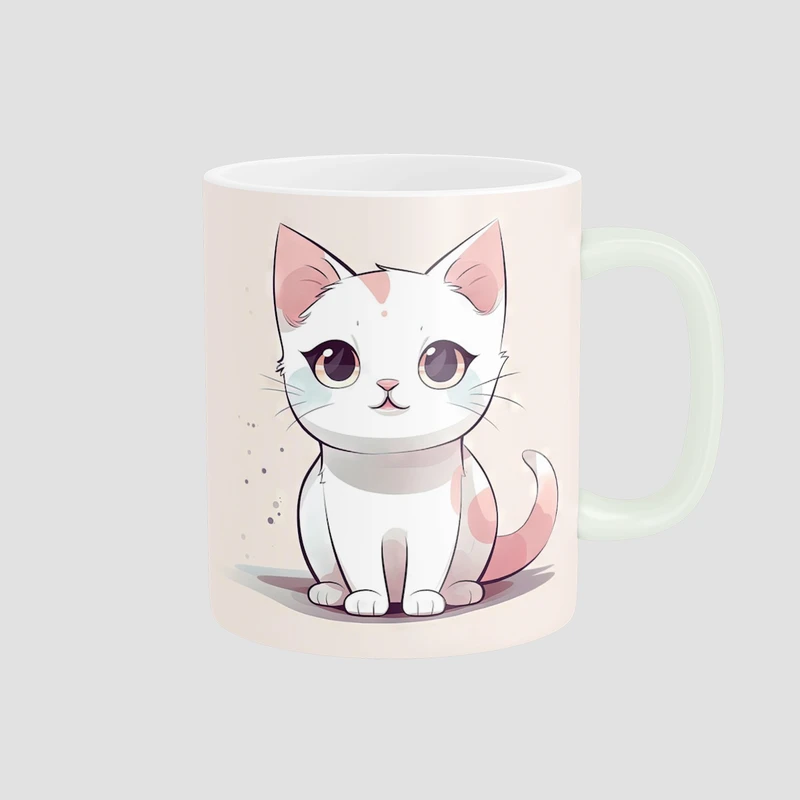 ماگ پاد آفرین مدل گربه خوشحال کد DKC168