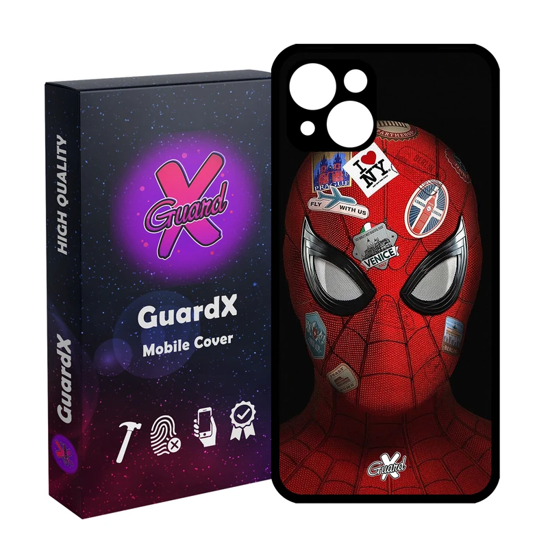 کاور گارد ایکس طرح Spider Man مدل Glass10033 مناسب برای گوشی موبایل اپل iPhone 13