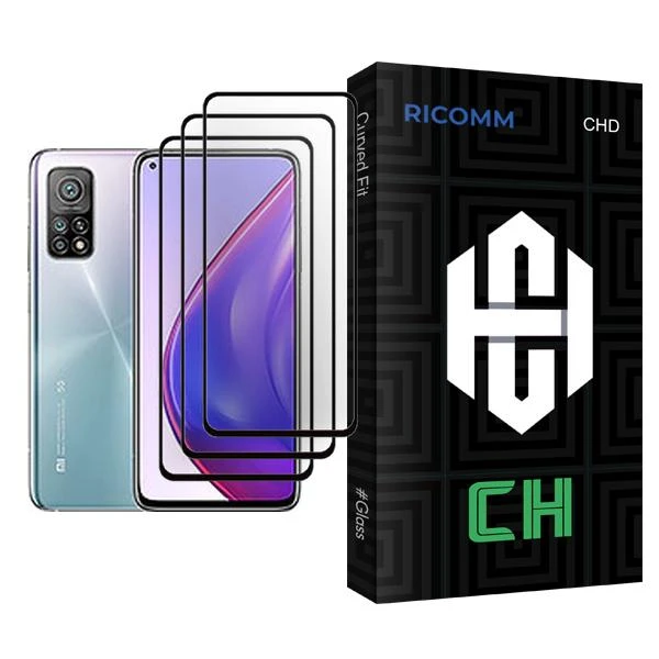 محافظ صفحه نمایش ریکام مدل CH Glass MIX003 مناسب برای گوشی موبایل شیائومی Mi 10T Pro 5G بسته سه عددی