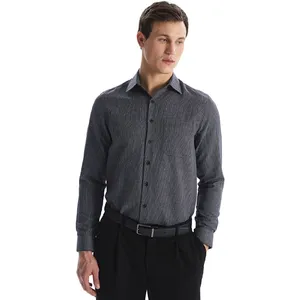 پیراهن آستین بلند یقه برگردان مردانه ال سی وایکیکی مدل W4LU74Z8