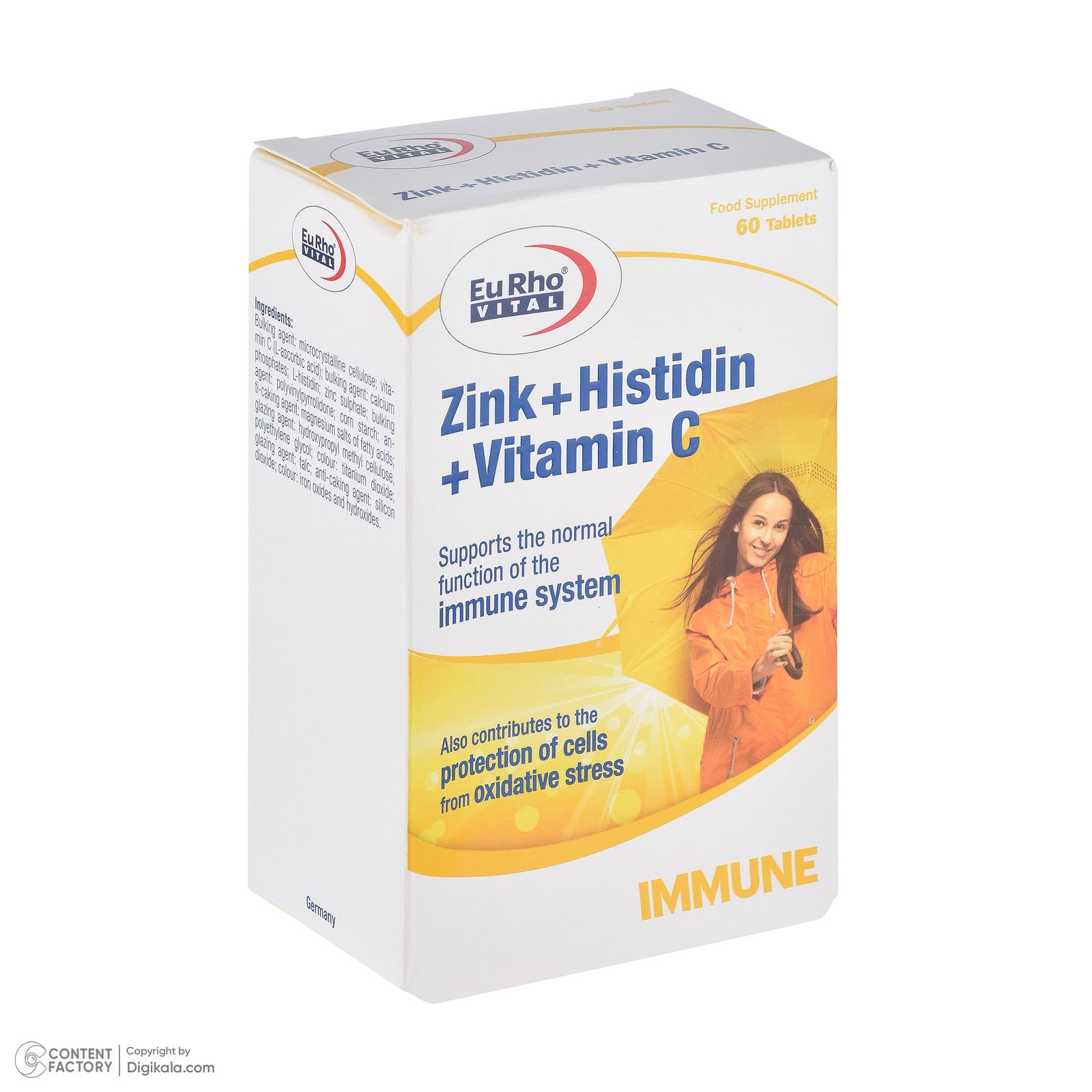 کپسول زینک، ویتامین سی و هیستیدین رویوویتال - 395 میلی گرم بسته 60 عددی -  - 4