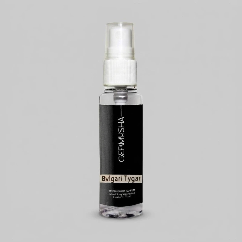 عطر جیبی مردانه گرموشا مدل بولگاری تایگار با رایحه خنک حجم 32 میلی‌لیتر
