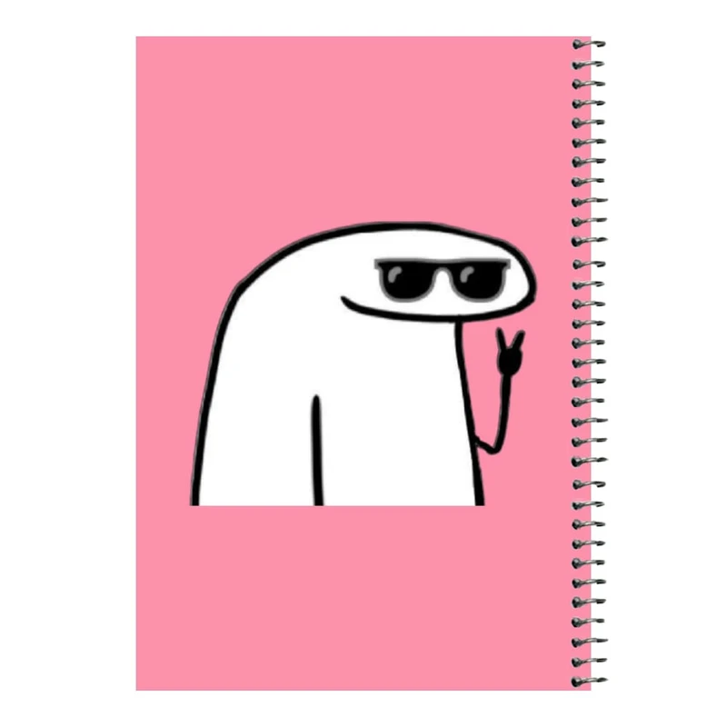 دفتر مشق 80 برگ اس جی مدل استیکر و عینک دودی   