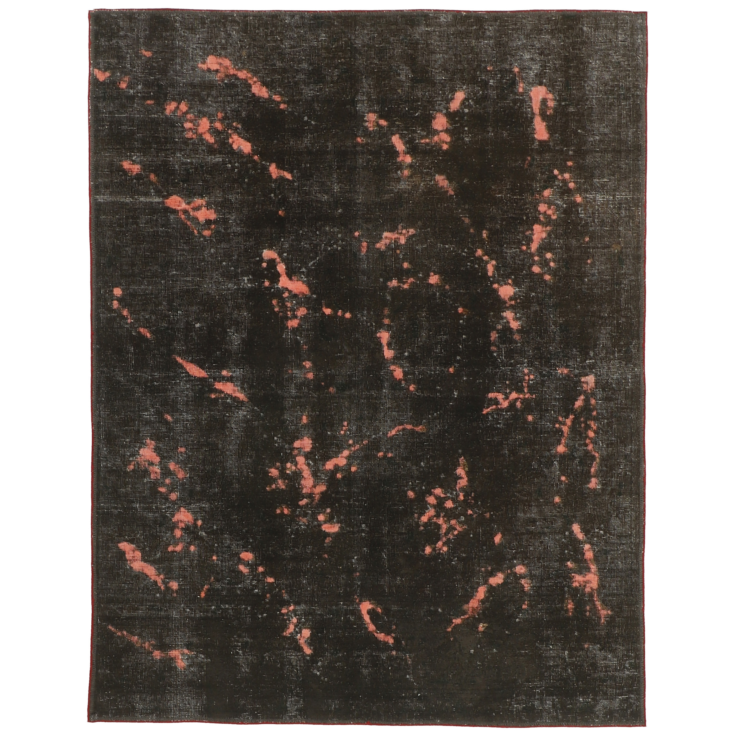 فرش دستبافت رنگ شده دو و نیم متری طرح وینتیج کد 537304