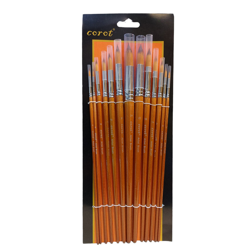 قلم مو سر گرد مدل کوروت 02 مجموعه 13 عددی