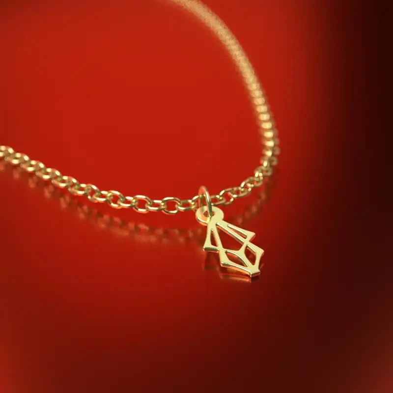 گردنبند طلا 18 عیار زنانه مدوپد مدل هندسی کد RNA10285