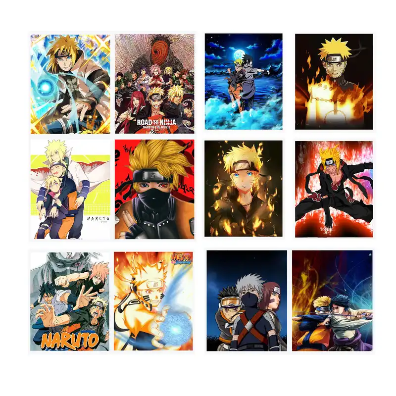 آویز تزیینی طرح انیمه ناروتو مدل Naruto-M1 مجموعه 12 عددی