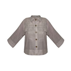 شومیز آستین سه ربع یقه برگردان زنانه مدل راه