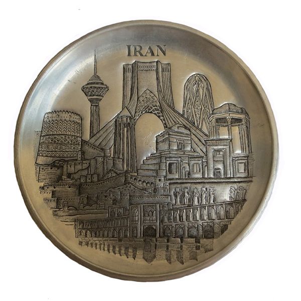 بشقاب قلمزنی طرح اثار تاریخی ایران بشقاب قلمزنی طرح اثار تاریخی ایران