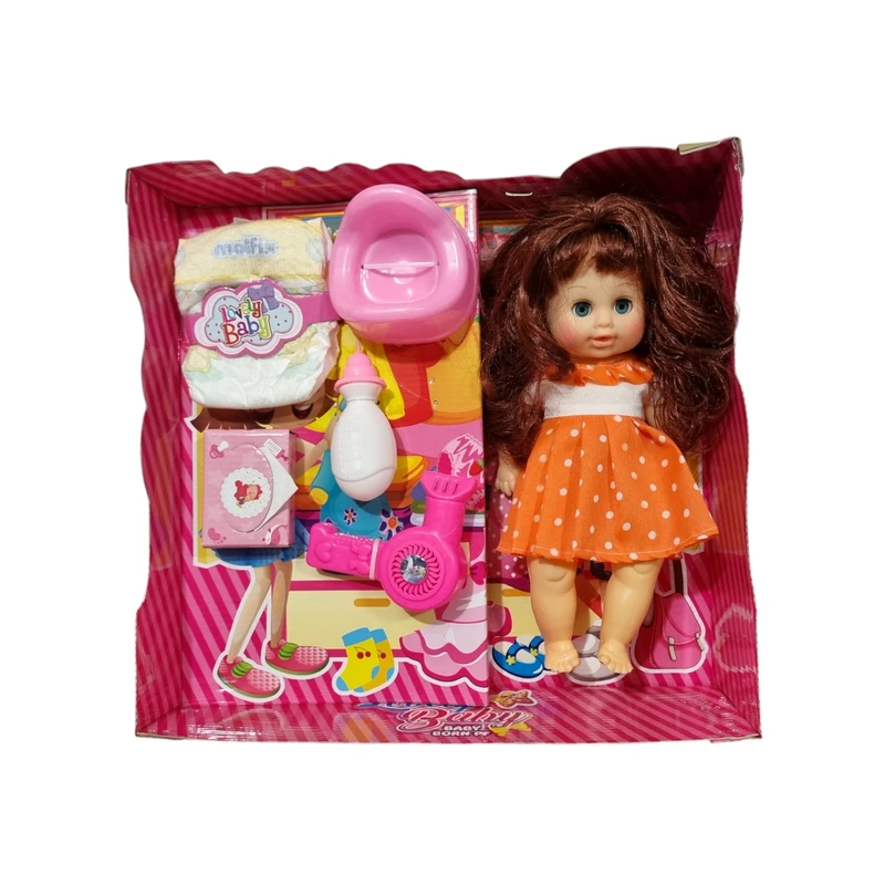 عروسک بی بی مدل APT TOYS کد 88 ارتفاع 38 سانتی متر