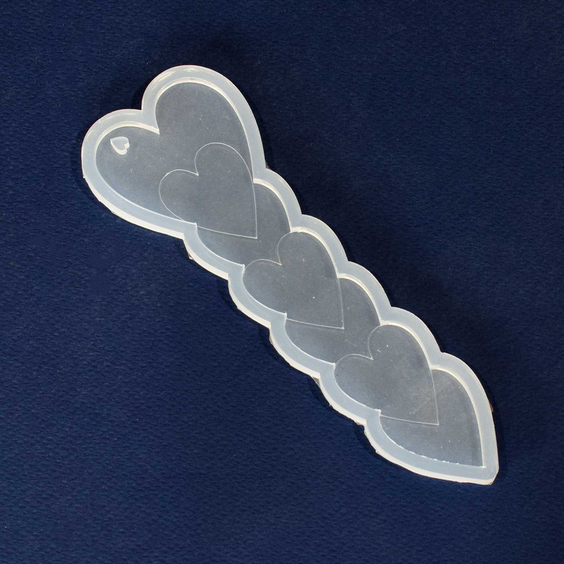 قالب رزین بوکمارک طرح قلب