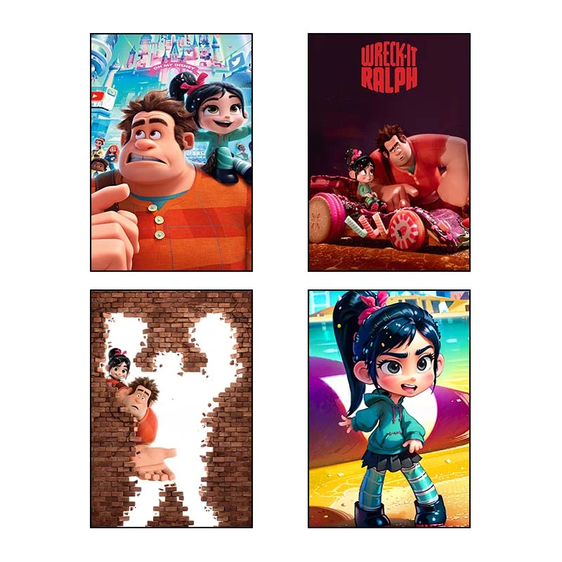 تابلو شاسي کارنيکا طرح رالف خرابکار کد 22582 مجموعه 4 عددی