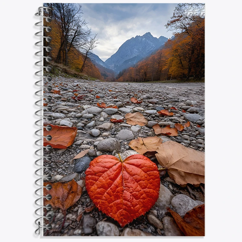 دفتر لغت 50 برگ خندالو طرح برگ پاییزی کد F7813