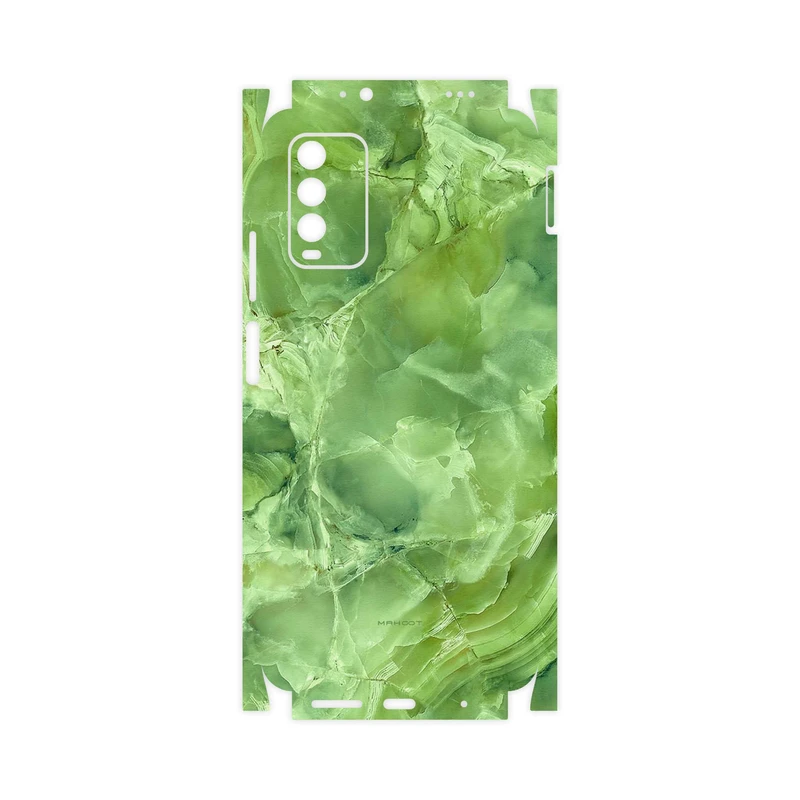 برچسب پوششی ماهوت مدل Green-Crystal-Marble-FullSkin مناسب برای گوشی موبایل شیائومی Redmi Note 9 4G