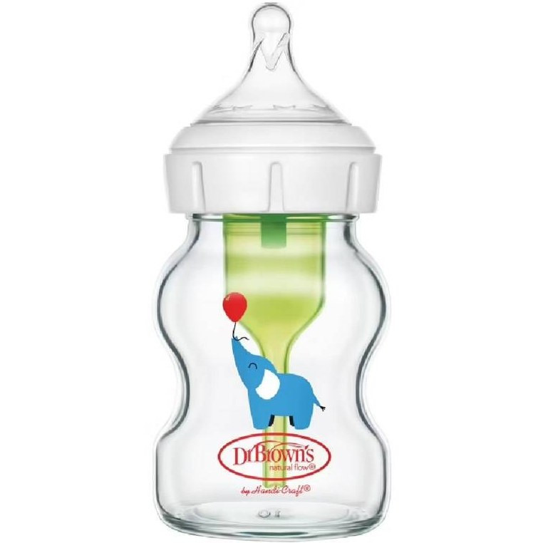 شیشه شیر دکتر براونز  مدل پیرکس آپشن پلاس 51621 گنجایش 150 میلی لیتر