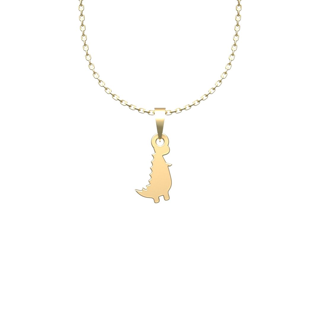 گردنبند طلا 18 عیار زنانه مدوپد مدل دایناسور کد A2-1-1219 - - 5