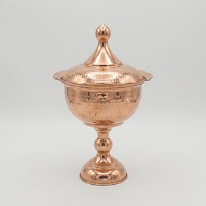 قندان مسی مدل لاله مجموعه ۲ عددی