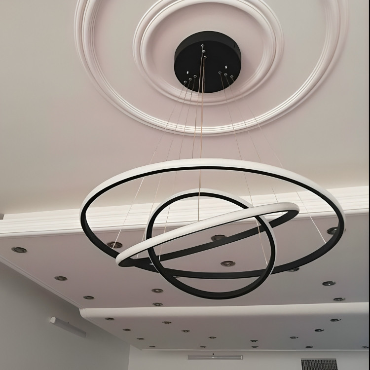 لوستر آویز شاهان تک مدل three circles2