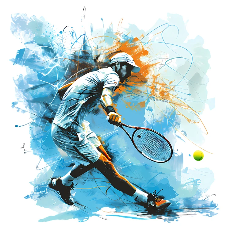 استیکر پارچه و لباس پاد آفرین مدل تنیس کد S731