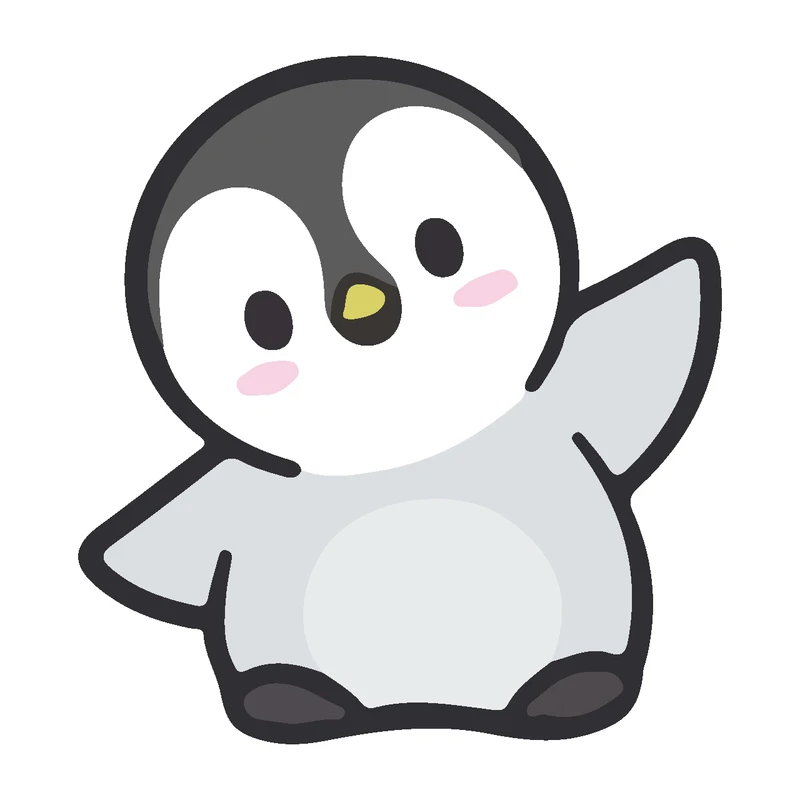 برچسب لپ تاپ پویا مارکت طرح پنگوئن کد 485