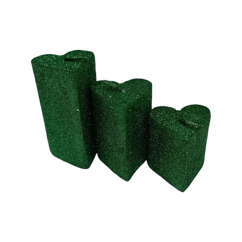 شمع مدل قلبی بسته 3 عددی