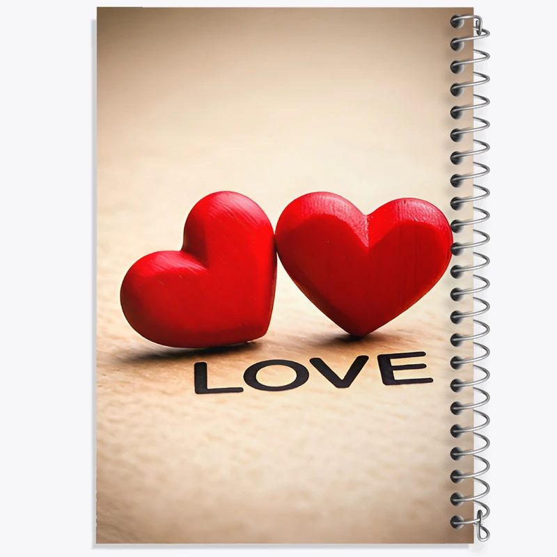 دفتر ژورنال نویسی 50 برگ خندالو مدل نقطه ای طرح قلب (Love) کد F7704