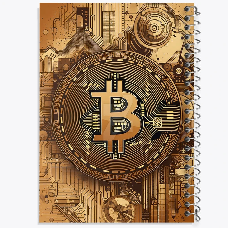 دفتر نت موسیقی 50 برگ خندالو مدل بیت کوین (Bitcoin) کد F1638