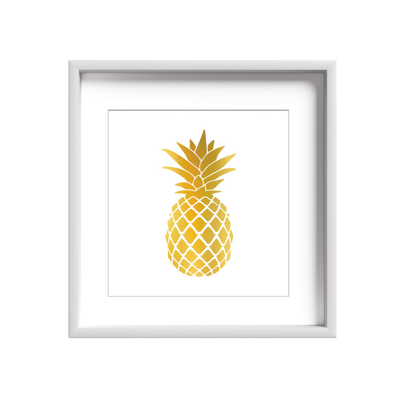 تابلو طلا کوب زرکات طرح آناناس مدل pineapple