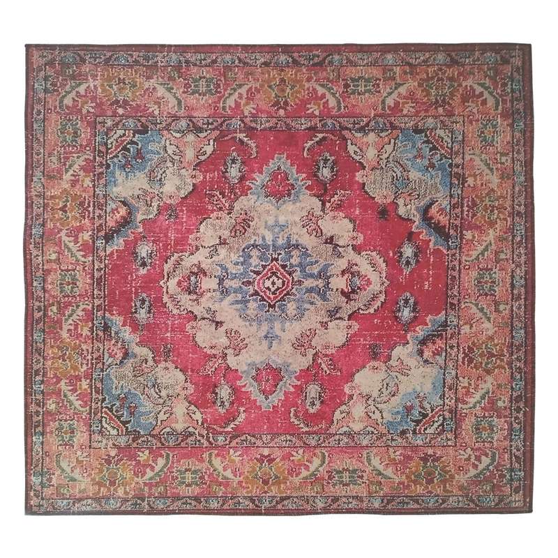 فرش پارچه ای مدل فرشینه مربع