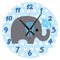 ساعت دیواری کودک مدل فیل کد W30027