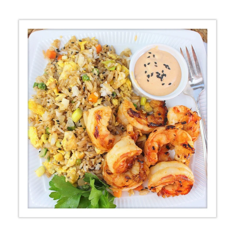 تابلو بکلیت طرح غذای دریایی میگو مدل W-15241