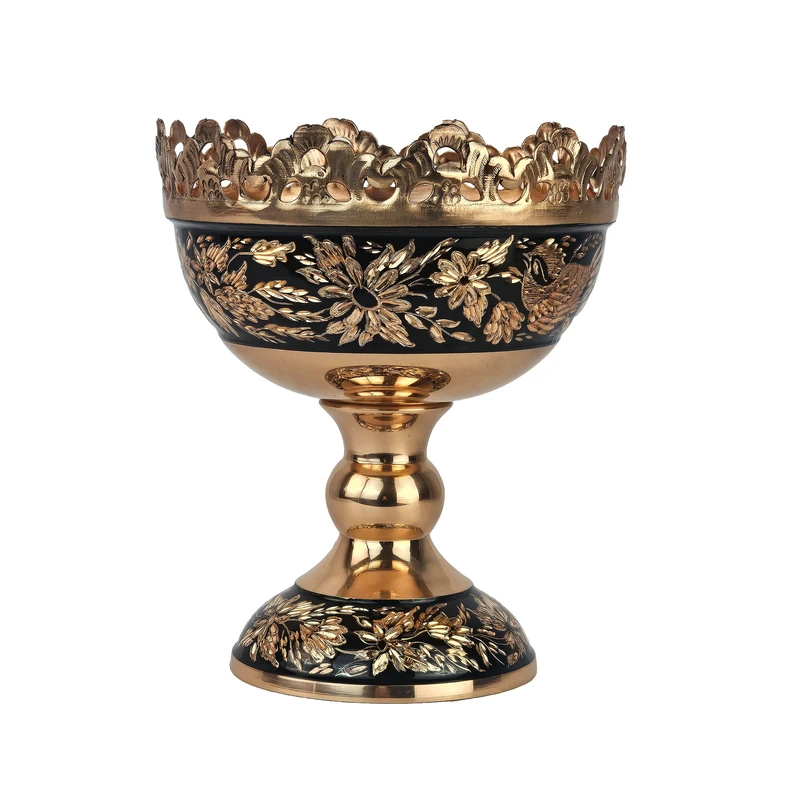  آجیل خوری مسی مدل الماس تراش کد 11