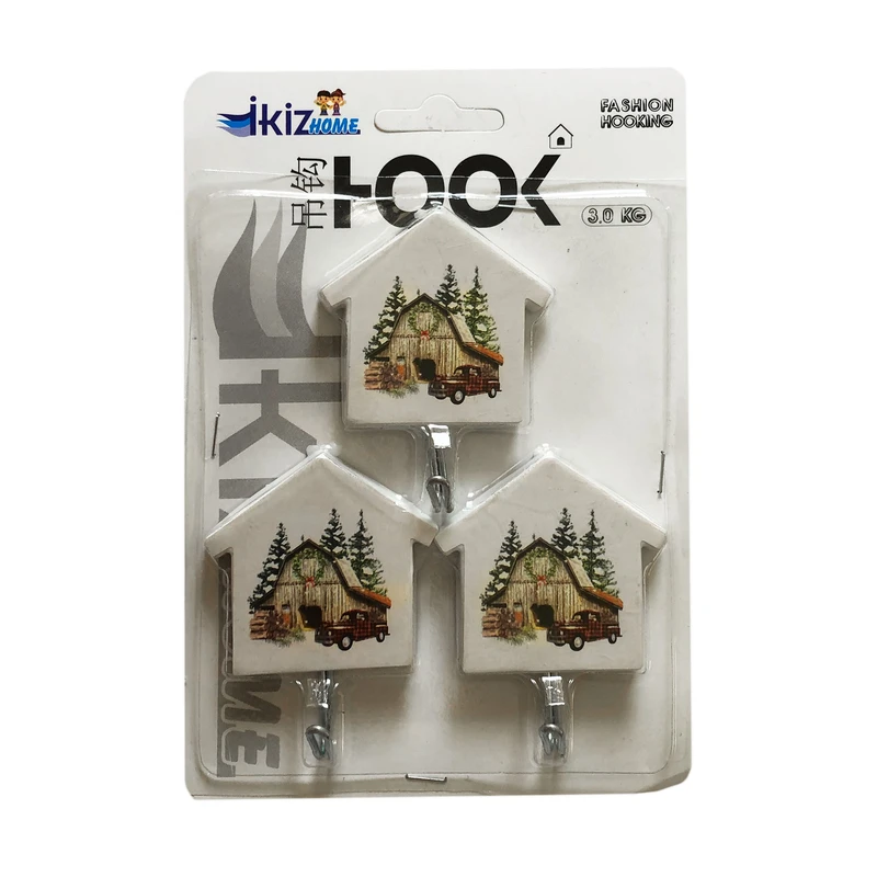 قلاب آویز آشپزخانه مدل هوک طرح کریسمس بسته 3 عددی