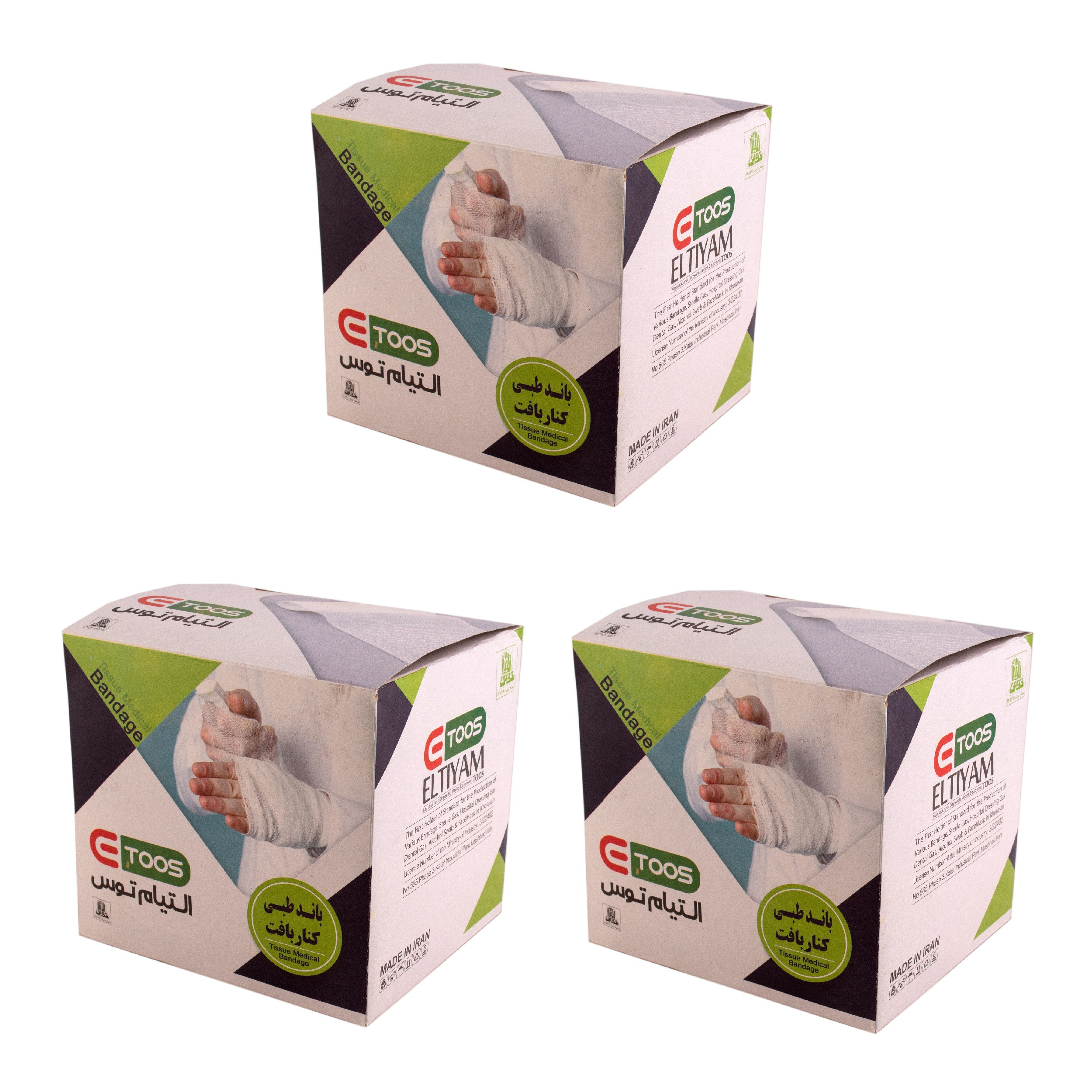 باند پانسمان التیام توس مدل 10-180 مجموعه 3 عددی