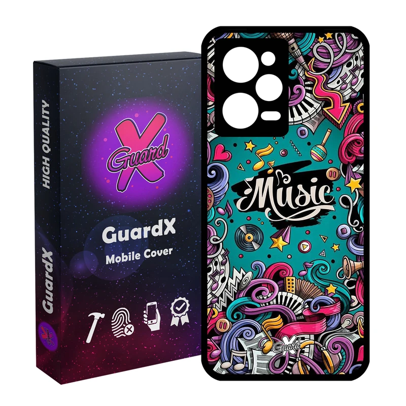کاور گارد ایکس طرح Music مدل Glass10025 مناسب برای گوشی موبایل شیائومی Redmi Note 12 Pro 5G/Poco X5 Pro 5G/Note 12 Pro Pro speed