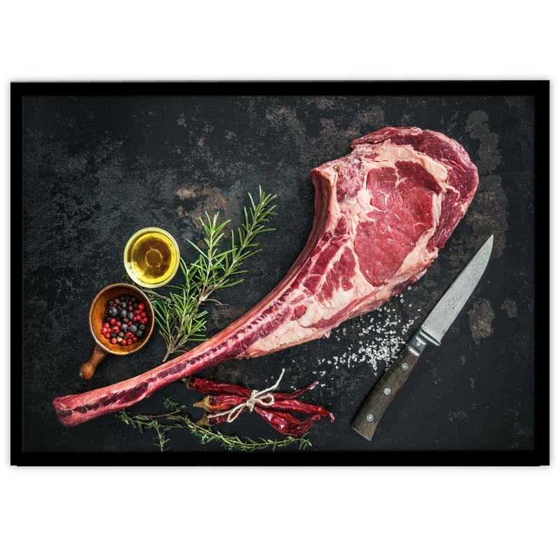 تابلو بکلیت طرح دنده گوشت تازه مدل B-14991