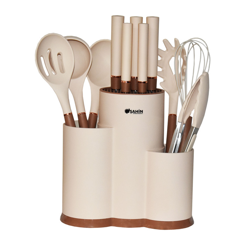 سرویس چاقو و کفگیر و ملاقه 12 پارچه شاهین مدل SHN1029