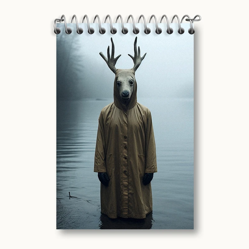 دفتر یادداشت 50 برگ خندالو مدل صورتک گوزن  کد F484