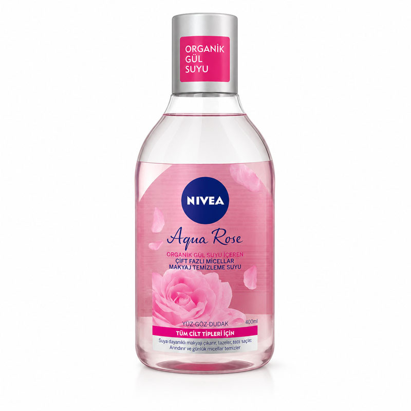 میسلار واتر پاک کننده آرایش صورت نیوا مدل AQUA ROSE مناسب برای انواع پوست حجم ۴۰۰ میلی لیتر