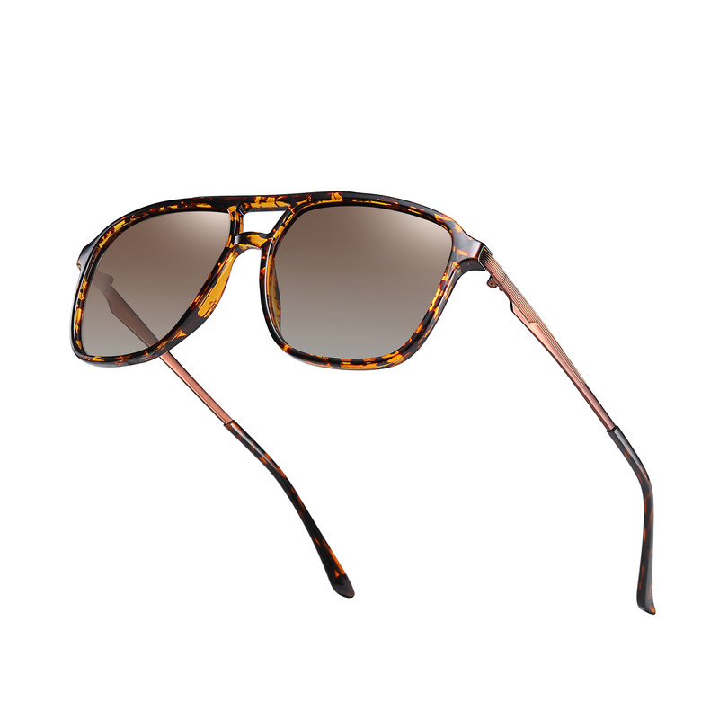 عینک آفتابی مدل TR3301C41-P44 Polarized Leopard Metal